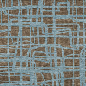 Abstract Washable Polyester Area Rug for Indoor Outdoor Living Spaces Patios and Entryways