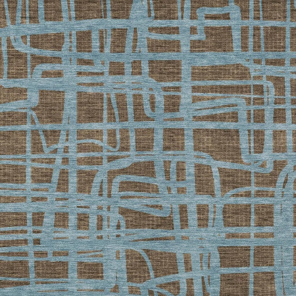 Abstract Washable Polyester Area Rug for Indoor Outdoor Living Spaces Patios and Entryways