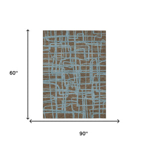 Abstract Washable Polyester Area Rug for Indoor Outdoor Living Spaces Patios and Entryways