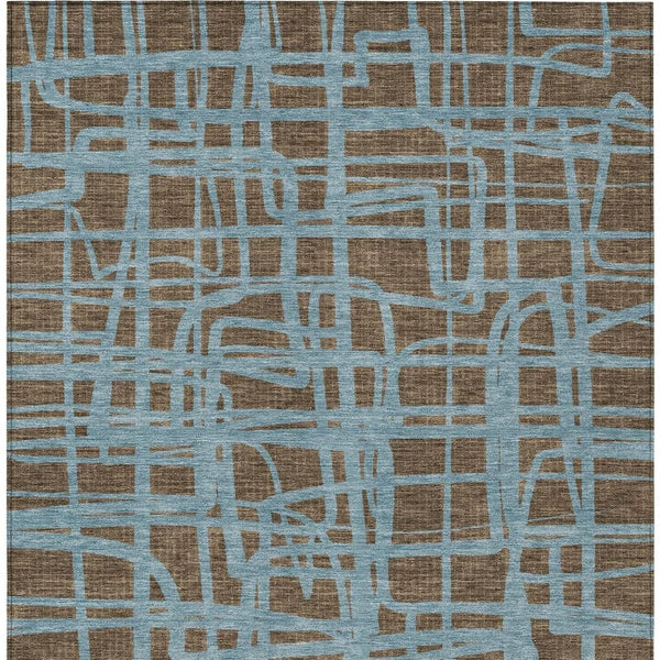 Abstract Washable Polyester Area Rug for Indoor Outdoor Living Spaces Patios and Entryways
