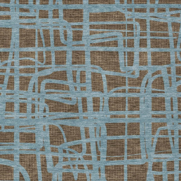 Abstract Washable Polyester Area Rug for Indoor Outdoor Living Spaces Patios and Entryways