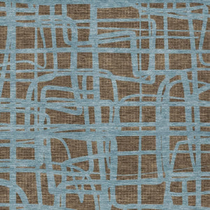 Abstract Washable Polyester Area Rug for Indoor Outdoor Living Spaces Patios and Entryways