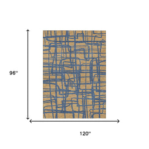 Abstract Gold Copper Polyester Area Rug Washable Indoor Outdoor Stain Resistant Felt Back