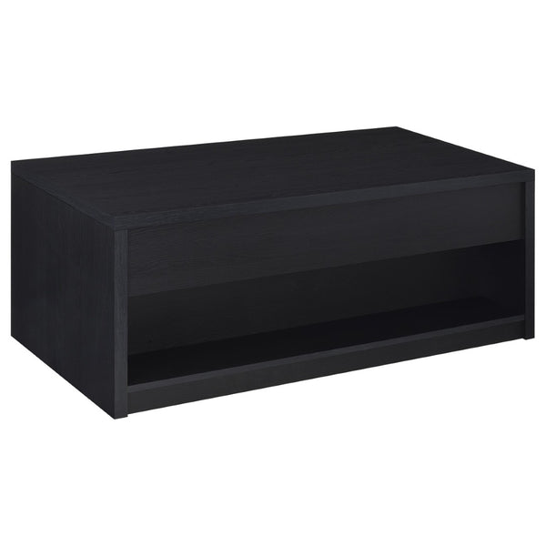 English Elm Fletcher Lacquered High Gloss Coffee Table with Open Shelf for Modern Living Rooms B062P447736