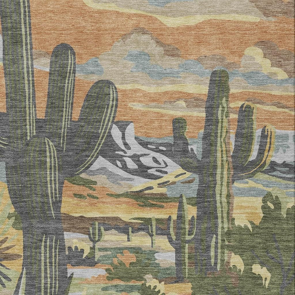 HomeRoots Copper Purple Tree Print Washable Polyester Indoor Outdoor Area Rug for Patio or Living Room 10' x 14' 727422