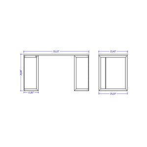 Lexington 53.15 Desk in Black 72752 Manhattan Comfort