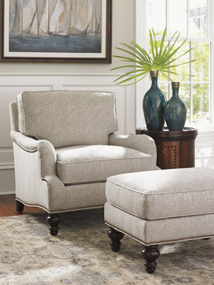 Lexington Tommy Bahama Home Amelia Upholstered Elegance: Luxurious Custom Seating With Ultra Down Cushion & Nailhead Trim   7275-44-40