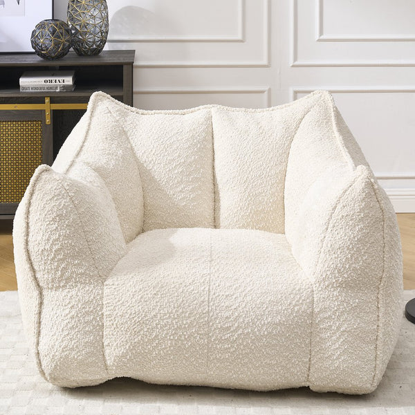 English Elm Sofa plush beanbag chair with superfiber cover and resilient foam filling for ultimate home comfort and relaxation Beige W1996P252264