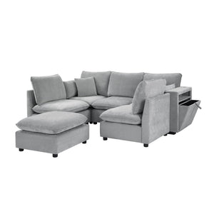 English Elm Swivel Barrel Accent Chair Chenille Tufted Round Club Seat for Living Room Lounge N719S002300E