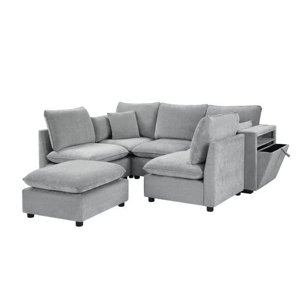 English Elm Swivel Barrel Accent Chair Chenille Tufted Round Club Seat for Living Room Lounge N719S002300E
