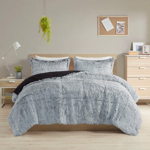 English Elm King/Cal Plush Malea Shaggy Long Fur Comforter Mini Set – Ultra-Soft Faux Fur, Plush Reverse Warmth B035129363