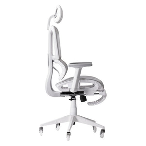 Ergonomic Swivel Gaming Chair with Adjustable Height Rolling Base and Built-in Footrest Support