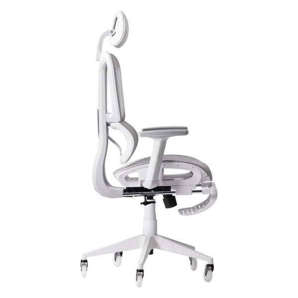Ergonomic Swivel Gaming Chair with Adjustable Height Rolling Base and Built-in Footrest Support