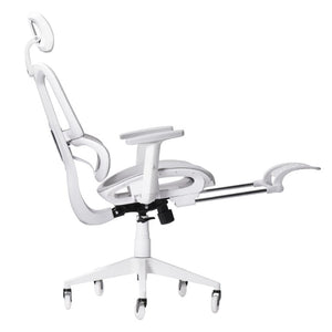 Ergonomic Swivel Gaming Chair with Adjustable Height Rolling Base and Built-in Footrest Support