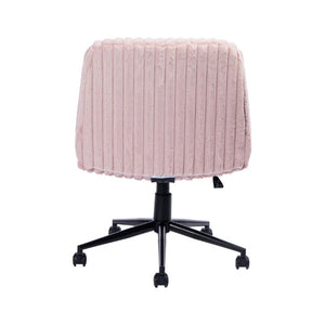 Faux Fur Swivel Gaming Chair with Adjustable Height Rolling Base for Modern Setups