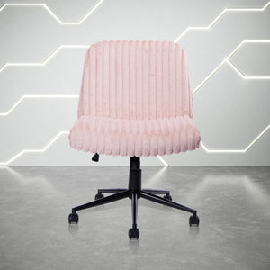 Faux Fur Swivel Gaming Chair with Adjustable Height Rolling Base for Modern Setups
