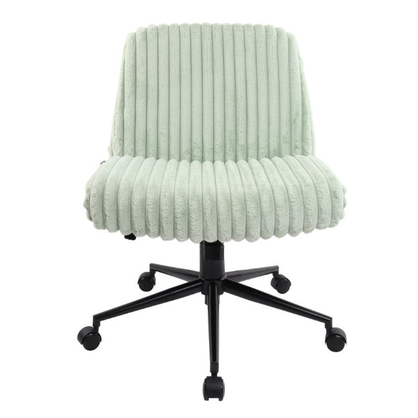 Faux Fur Swivel Gaming Chair with Adjustable Height Rolling Base for Modern Setups