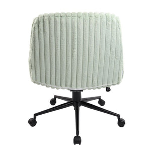 Faux Fur Swivel Gaming Chair with Adjustable Height Rolling Base for Modern Setups