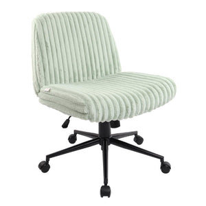 Faux Fur Swivel Gaming Chair with Adjustable Height Rolling Base for Modern Setups