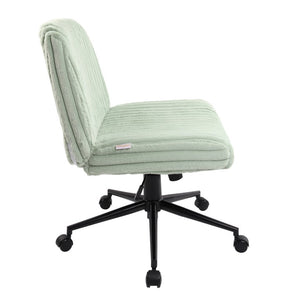 Faux Fur Swivel Gaming Chair with Adjustable Height Rolling Base for Modern Setups