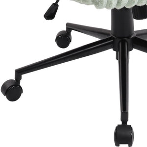 Faux Fur Swivel Gaming Chair with Adjustable Height Rolling Base for Modern Setups