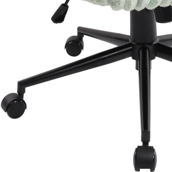 Faux Fur Swivel Gaming Chair with Adjustable Height Rolling Base for Modern Setups