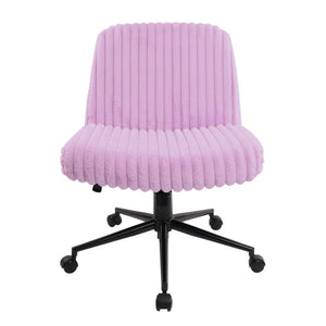 Faux Fur Swivel Gaming Chair with Adjustable Height Rolling Base for Modern Setups