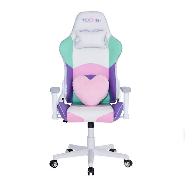 HomeRoots Baby Pink Ergonomic Swivel Desk Chair with Adjustable Height and Rolling Casters 727689