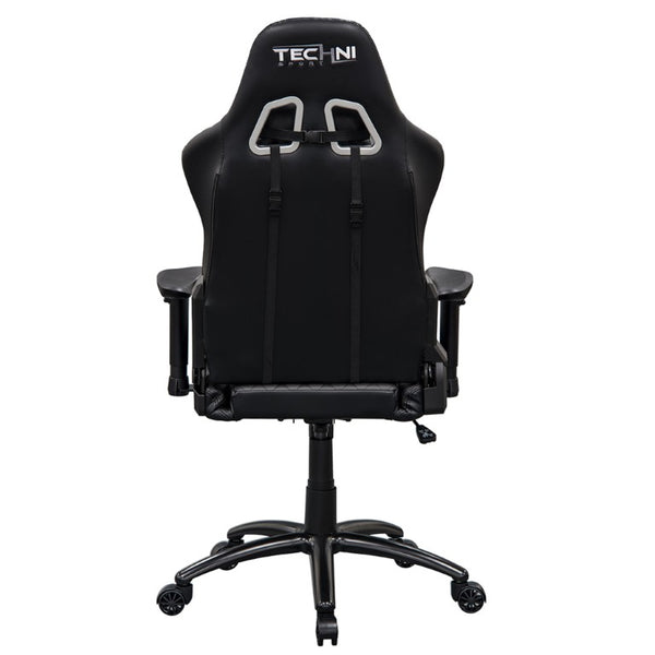 Black Ergonomic Rolling Swivel Chair with Height Adjustment for Gaming Setups