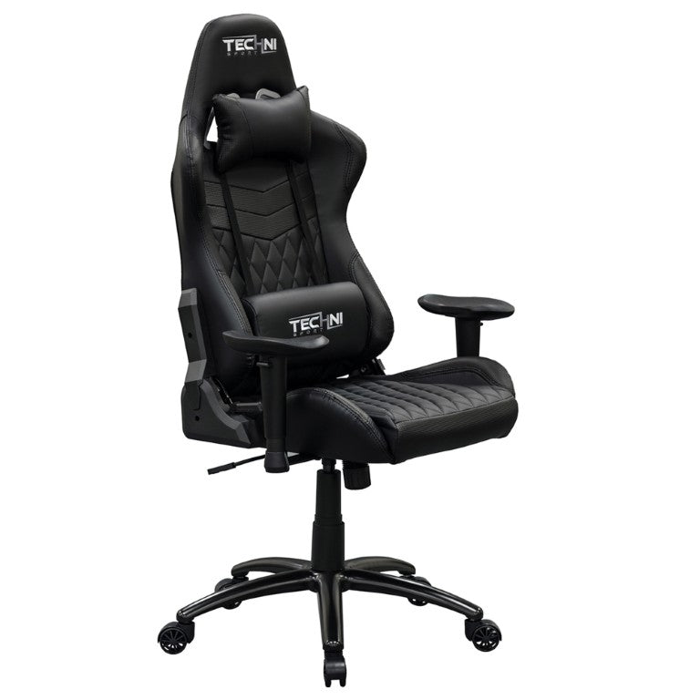 Black Ergonomic Rolling Swivel Chair with Height Adjustment for Gaming Setups