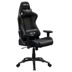 Black Ergonomic Rolling Swivel Chair with Height Adjustment for Gaming Setups