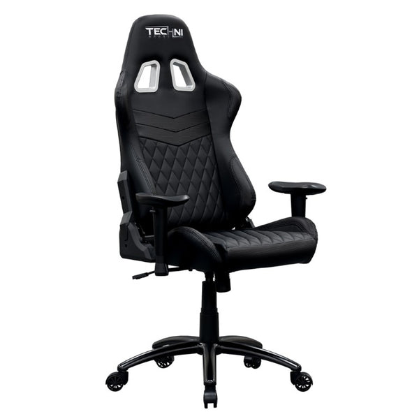 Black Ergonomic Rolling Swivel Chair with Height Adjustment for Gaming Setups