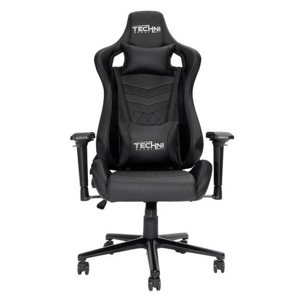 HomeRoots Black Ergonomic Swivel Office Gaming Chair with Rolling Casters and Height Adjustment 727691