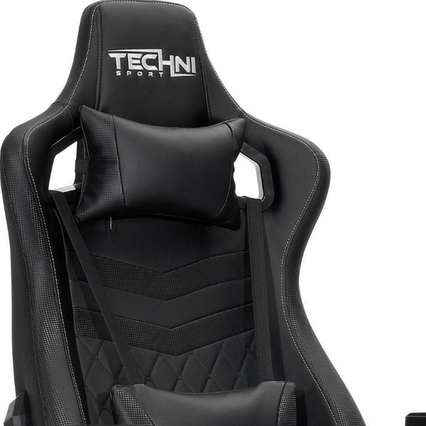 Black Ergonomic Swivel Office Gaming Chair with Rolling Casters and Height Adjustment