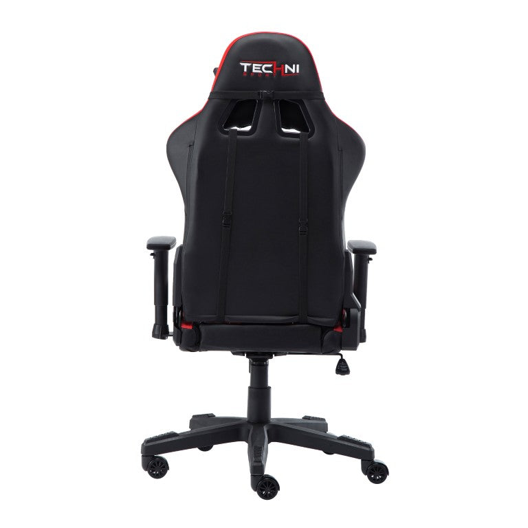 HomeRoots Black Ergonomic Swivel Gaming Chair with Adjustable Height and Rolling Caster Base 727692