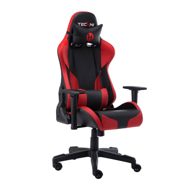 HomeRoots Black Ergonomic Swivel Gaming Chair with Adjustable Height and Rolling Caster Base 727692