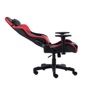 Black Ergonomic Swivel Gaming Chair with Adjustable Height and Rolling Caster Base