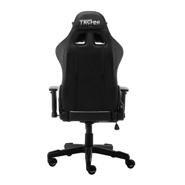 White Ergonomic Swivel Gaming Chair with Adjustable Height and Rolling Caster Base