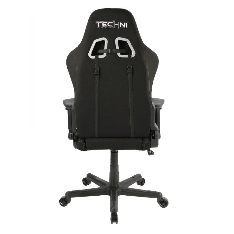 HomeRoots Black Ergonomic Rolling Swivel Chair with Adjustable Height for Gaming Setup 727695