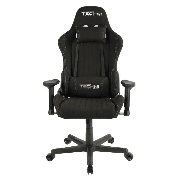 HomeRoots Black Ergonomic Rolling Swivel Chair with Adjustable Height for Gaming Setup 727695