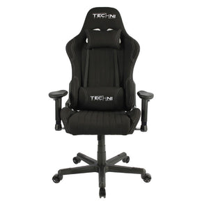 Black Ergonomic Rolling Swivel Chair with Adjustable Height for Gaming Setup