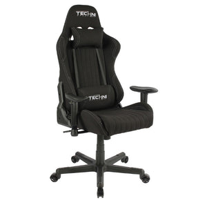 Black Ergonomic Rolling Swivel Chair with Adjustable Height for Gaming Setup