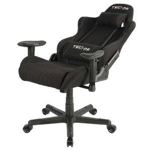 Black Ergonomic Rolling Swivel Chair with Adjustable Height for Gaming Setup