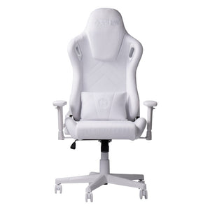 HomeRoots White Ergonomic Swivel Gaming Chair with Rolling Casters and Height Adjustment 727696