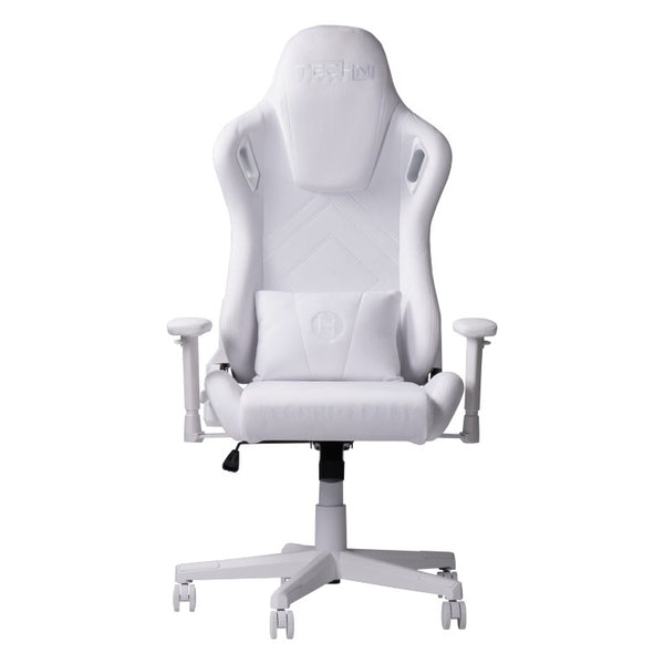 HomeRoots White Ergonomic Swivel Gaming Chair with Rolling Casters and Height Adjustment 727696