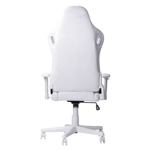 White Ergonomic Swivel Gaming Chair with Rolling Casters and Height Adjustment