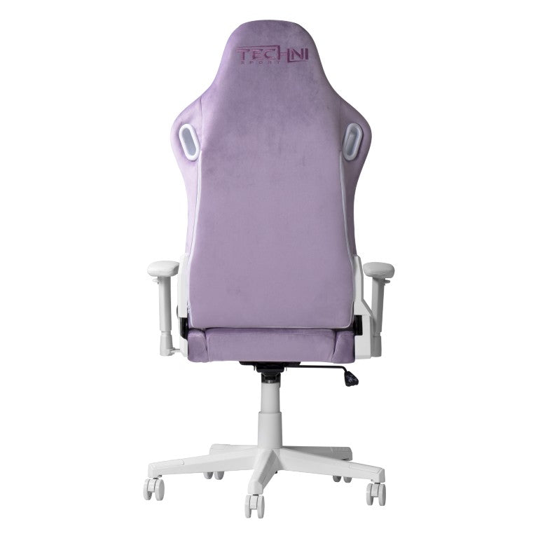 HomeRoots Purple Ergonomic Swivel Seat with Adjustable Height and Rolling Casters for Gamers 727697