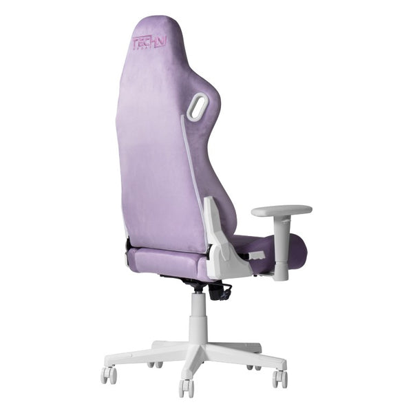 Purple Ergonomic Swivel Seat with Adjustable Height and Rolling Casters for Gamers
