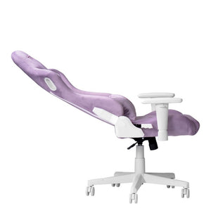 Purple Ergonomic Swivel Seat with Adjustable Height and Rolling Casters for Gamers