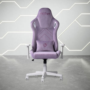 Purple Ergonomic Swivel Seat with Adjustable Height and Rolling Casters for Gamers